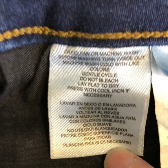 Anne Klein Dark Blue Sailor Flare Wide Leg Jeans Size 14 - Picture 12 of 13